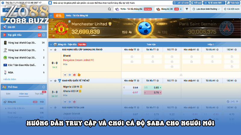 Hướng dẫn truy cập và chơi cá độ SABA cho người mới